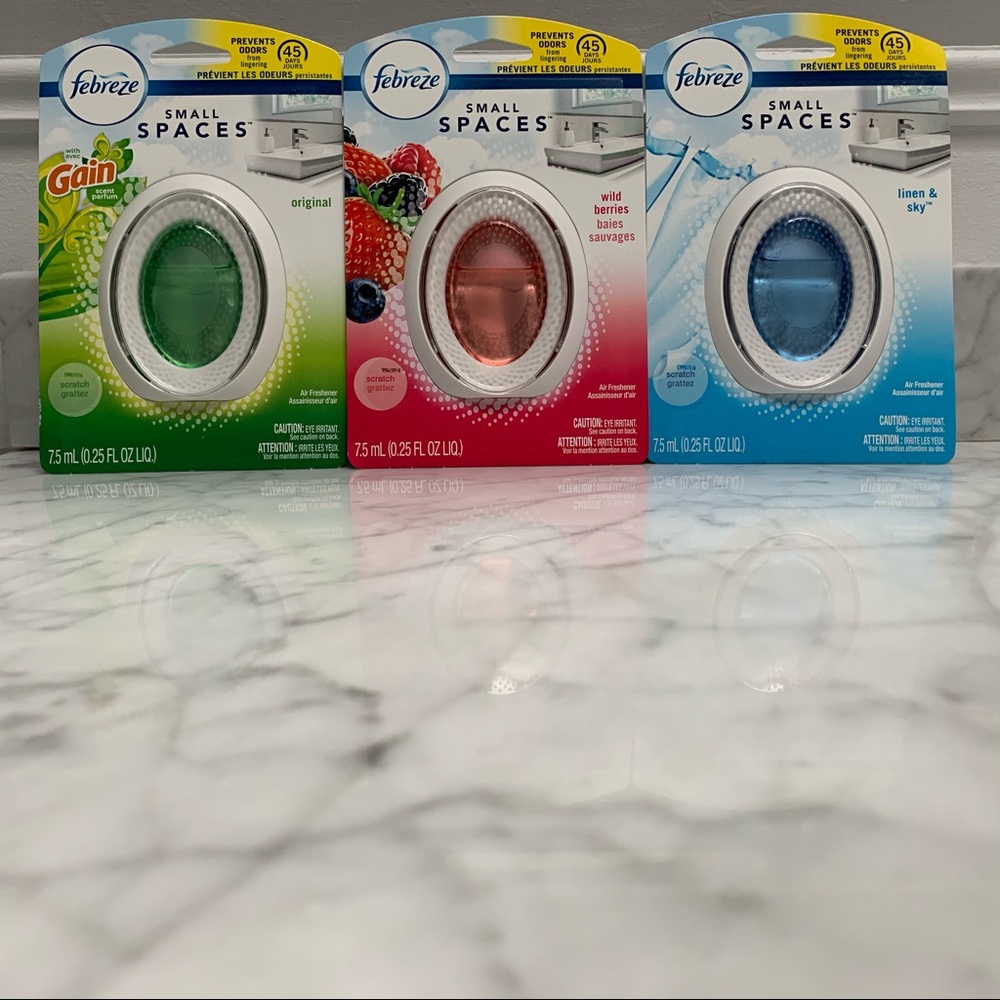 Febreze Small Spaces Air Fresheners (Lot of 3) NEW